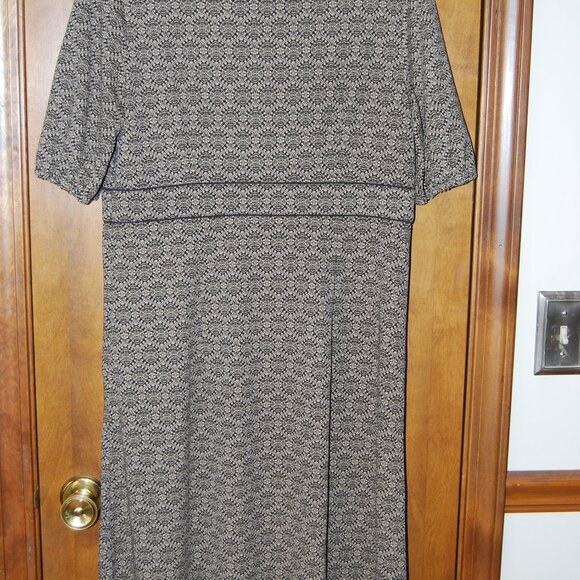 LOFT Womens Brown Dress Pullover V Neck Short Sleeve Size 12. Nice Details - Picture 4 of 8
